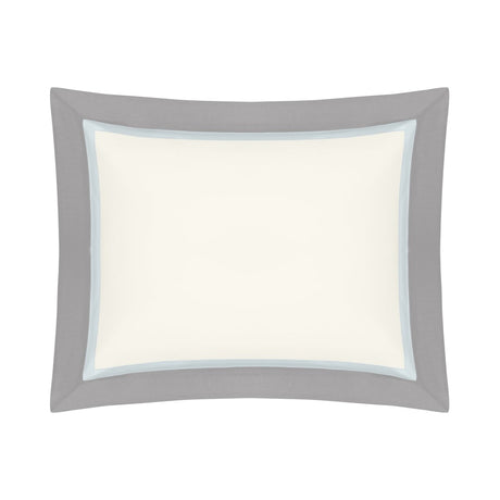 BORDERS BD SHAM - IVORY / SION BLUE / CHROME