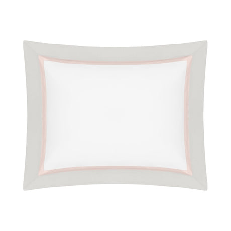 BORDERS BD SHAM - WHITE / LT PINK / PEBBLE