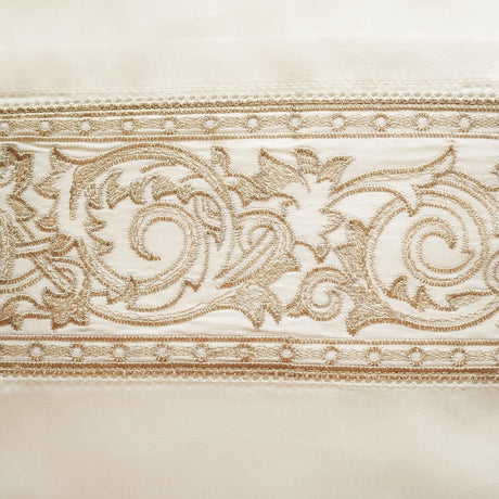 Ivory and Olive Gold Swatch - Paris Bedding by Home Treasures at Fig Linens and Home