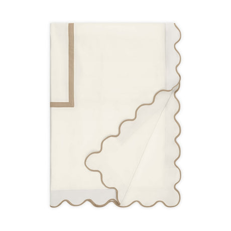 Home Treasures portofino duvet ivory oyster candlelight lifestyle view | Fig Linens and Home