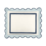 Home Treasures portofino sham ivory sion navy lifestyle view | Fig Linens and Home