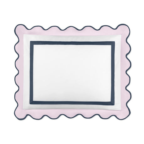 Home Treasures portofino sham white incenso navy | Fig Linens and Home