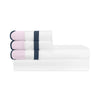 Home Treasures portofino sheetset white incenso navy | Fig Linens and Home
