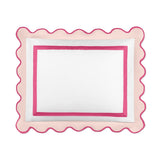 Home Treasures portofino sham white ltpink bripink lifestyle view | Fig Linens and Home