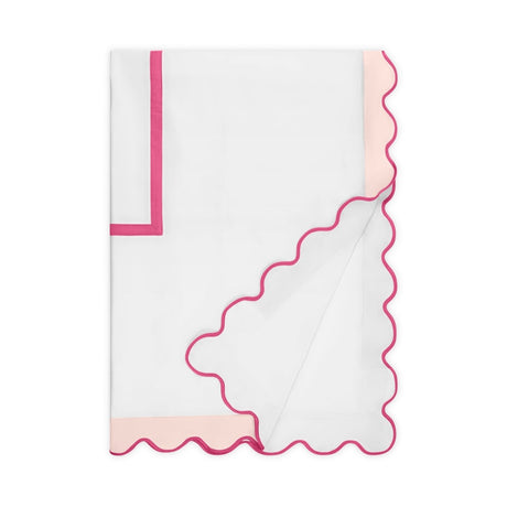 Home Treasures portofino duvet white ltpink bripink lifestyle view | Fig Linens and Home