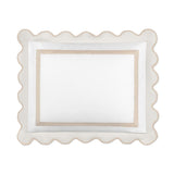 Home Treasures portofino sham white oyster sable lifestyle view | Fig Linens and Home