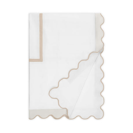 Home Treasures portofino duvet white oyster sable lifestyle view | Fig Linens and Home