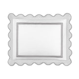 Home Treasures portofino sham white pebble chrome lifestyle view | Fig Linens and Home