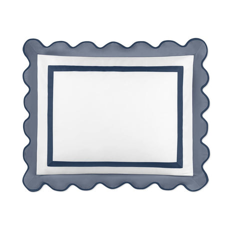 Home Treasures portofino sham white stone navy | Fig Linens and Home