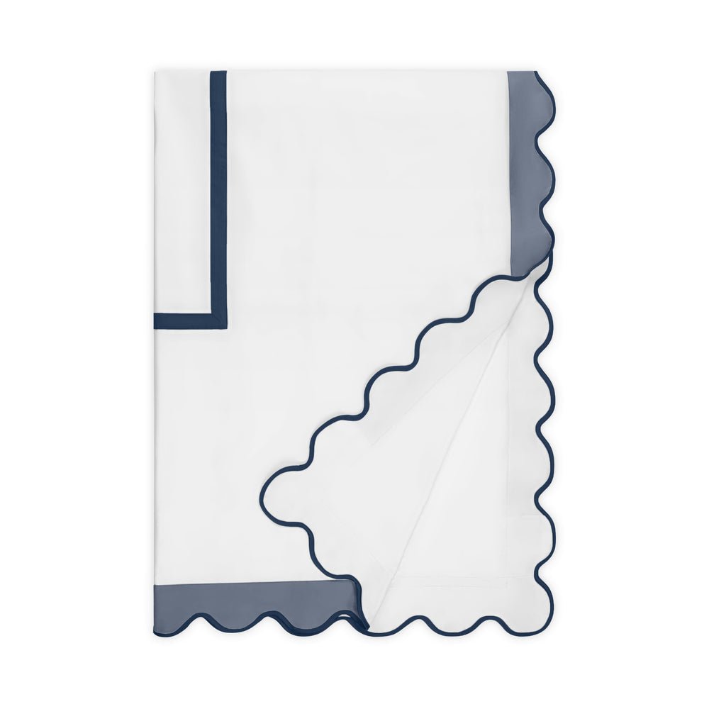 Home Treasures portofino duvet white stone navy | Fig Linens and Home