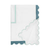 Home Treasures portofino duvet white teal eucalipto lifestyle view | Fig Linens and Home