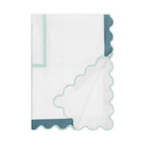Home Treasures portofino duvet white teal eucalipto lifestyle view | Fig Linens and Home