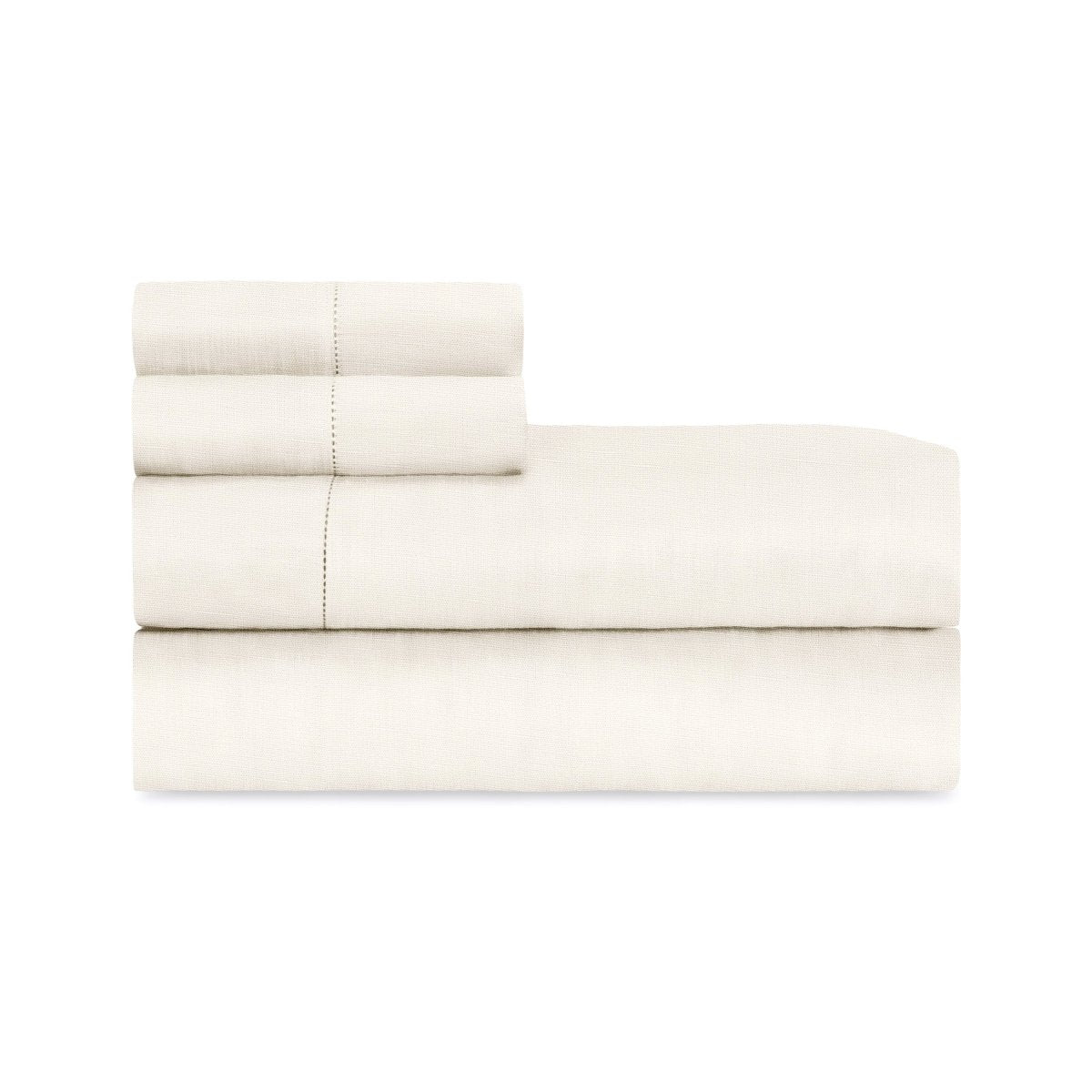 Bed Sheets in Ivory | Home Treasures Provenza 100% Linen Bedding at Fig Linens and Home