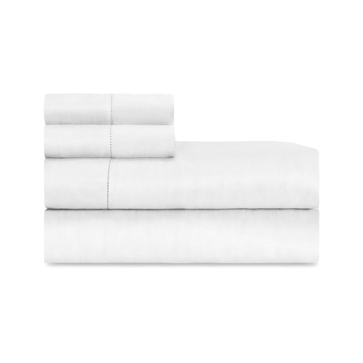 Bed Sheets in White | Home Treasures Provenza 100% Linen Bedding at Fig Linens and Home
