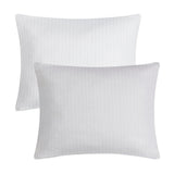 Home Treasures Thatcher Cotton Pillow Shams in White/Ash | Pillow Covers at Fig Linens and Home