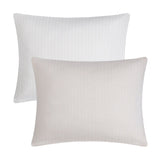 Home Treasures Thatcher Cotton Pillow Shams in Flax/White | Pillow Covers at Fig Linens and Home