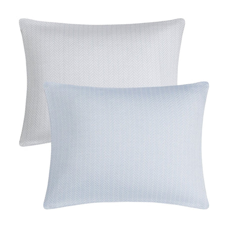Home Treasures Thatcher Cotton Pillow Shams in Marine/Ash | Pillow Covers at Fig Linens and Home