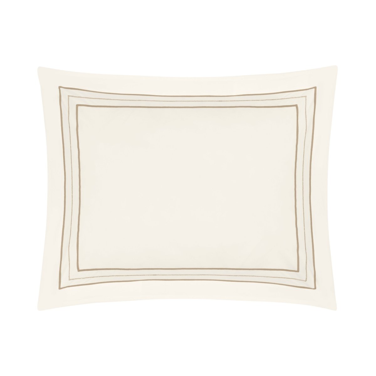 Triad Pillow Sham in Ivory and Candlelight - Home Treasures at Fig Linens and Home