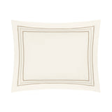 Triad Pillow Sham in Ivory and Candlelight - Home Treasures at Fig Linens and Home