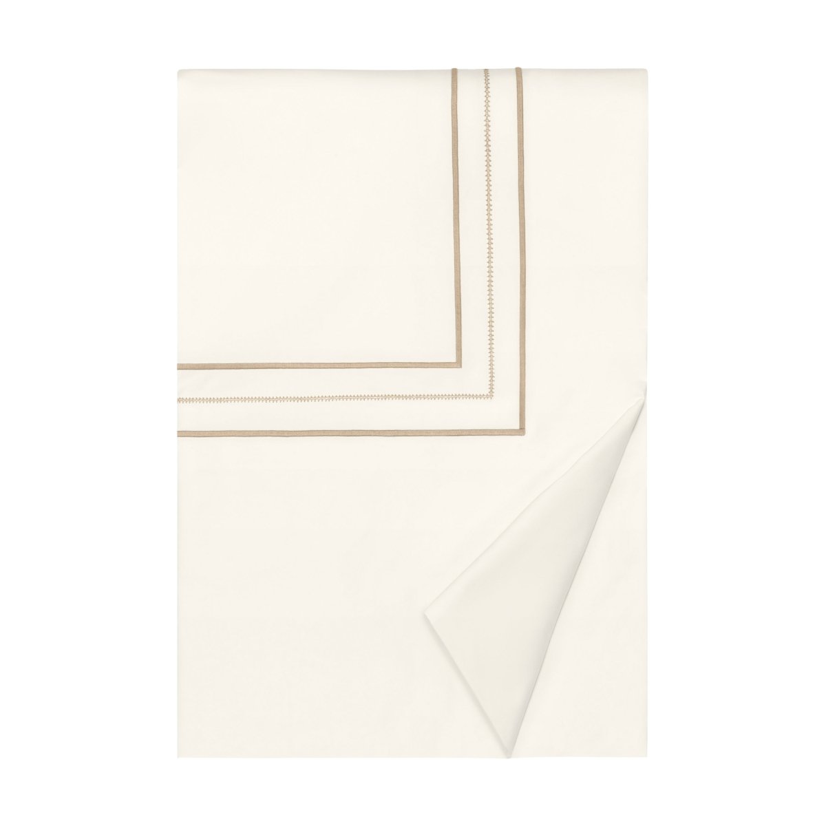Triad Duvet Cover in Ivory and Candlelight - Home Treasures at Fig Linens and Home