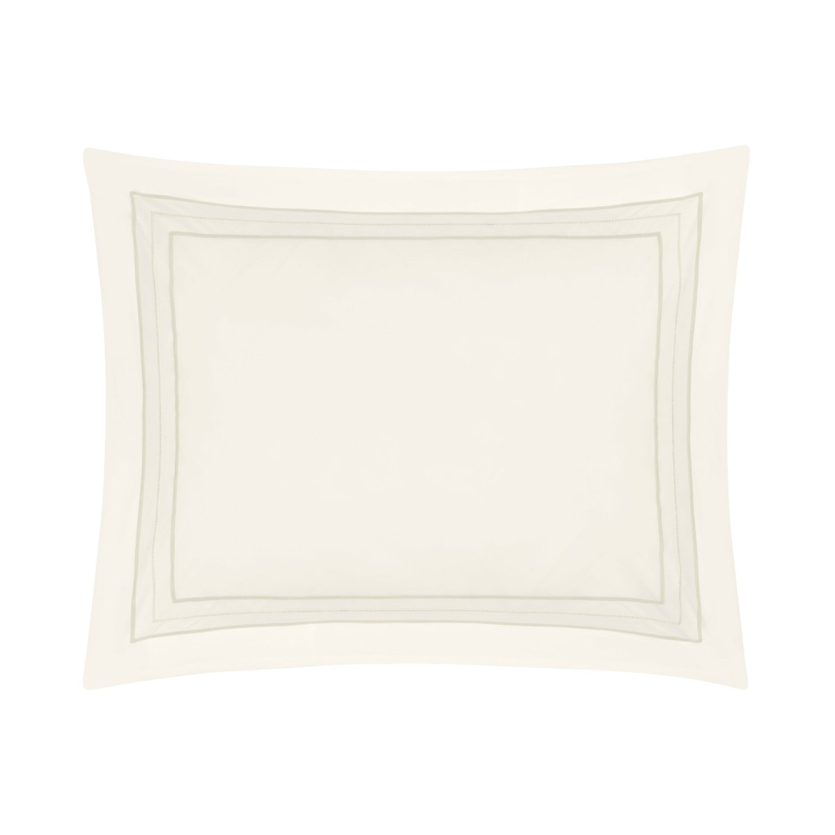Triad Pillow Sham in Ivory and Ivory - Home Treasures at Fig Linens and Home