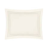 Triad Pillow Sham in Ivory and Ivory - Home Treasures at Fig Linens and Home