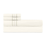 Triad Flat Sheet and Pillowcases in Ivory and Ivory - Home Treasures at Fig Linens and Home