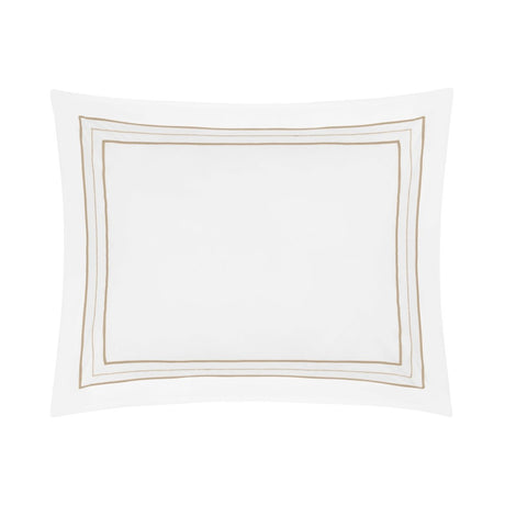 Triad Pillow Sham in White and Candlelight - Home Treasures at Fig Linens and Home