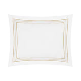 Triad Pillow Sham in White and Gold - Home Treasures at Fig Linens and Home