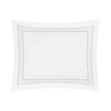 Triad Pillow Sham in White and Lavender - Home Treasures at Fig Linens and Home
