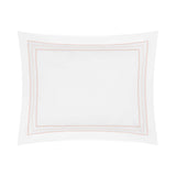 Triad Pillow Sham in White and Light Pink - Home Treasures at Fig Linens and Home