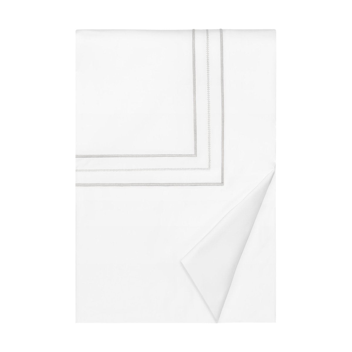 Triad Duvet Cover in White and Pebble - Home Treasures at Fig Linens and Home