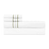 Triad Flat Sheet and Pillowcases in White and Piana - Home Treasures at Fig Linens and Home