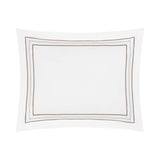 Triad Pillow Sham in White and Ricco - Home Treasures at Fig Linens and Home