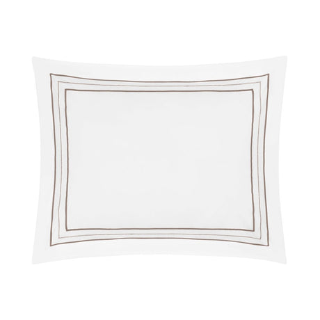 Triad Pillow Sham in White and Ricco - Home Treasures at Fig Linens and Home