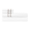 Triad Flat Sheet and Pillowcases in White and Ricco - Home Treasures at Fig Linens and Home