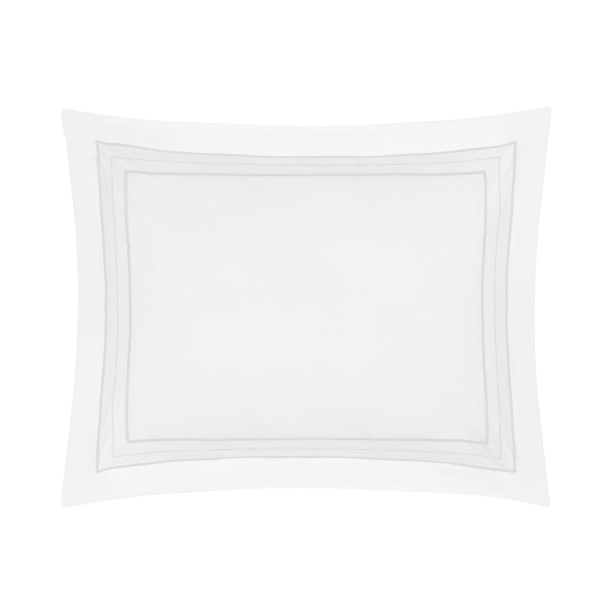 Triad Pillow Sham in White and White - Home Treasures at Fig Linens and Home