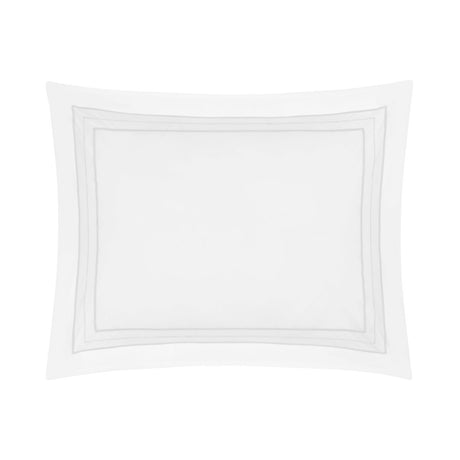 Triad Pillow Sham in White and White - Home Treasures at Fig Linens and Home