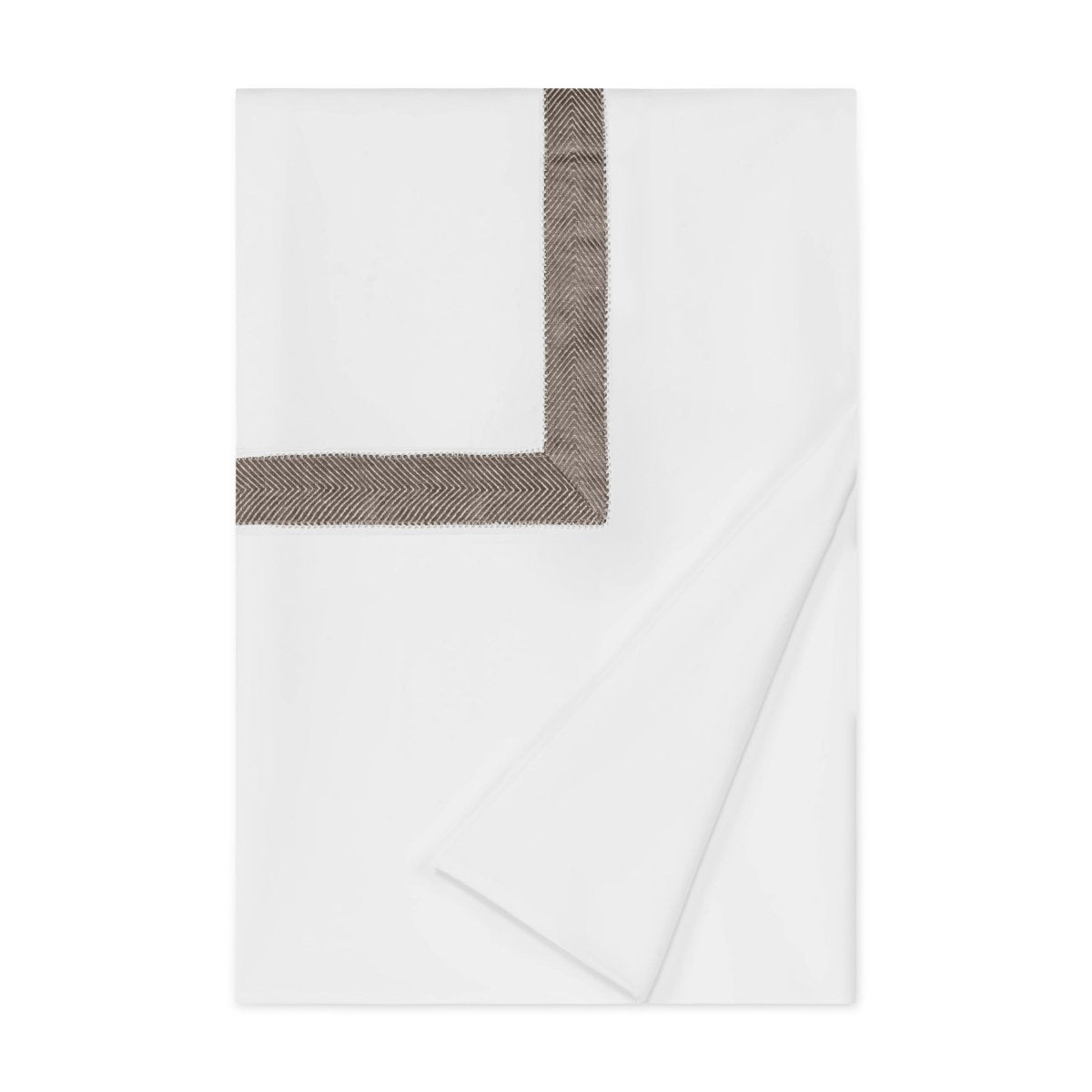 Duvet Cover - Yves Bedding by Home Treasures in Herringbone Taupe at Fig Linens and Home