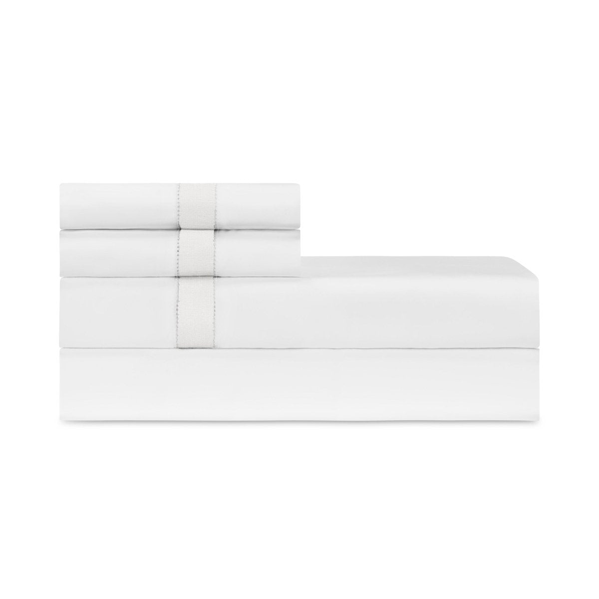 Bed Sheets and Pillowcases - Yves Bedding by Home Treasures in Solid White at Fig Linens and Home