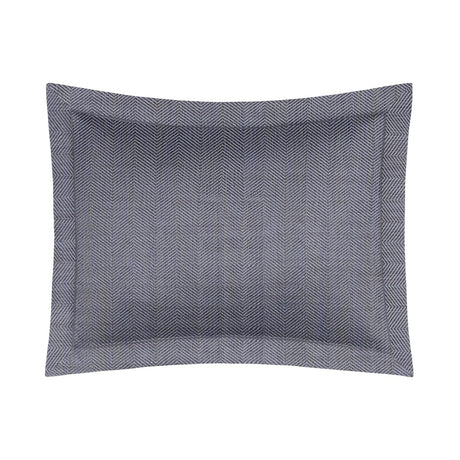 Pillow Sham - Home Treasures Zebra Bedding in Herringbone Gray Navy Blue