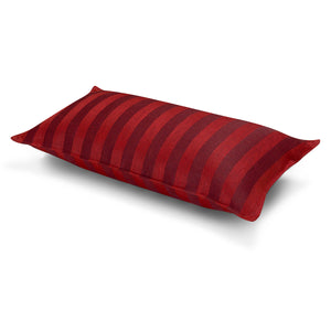 Lumbar Throw Pillow - Souveraine red cushion cover by Le Jacquard Francais