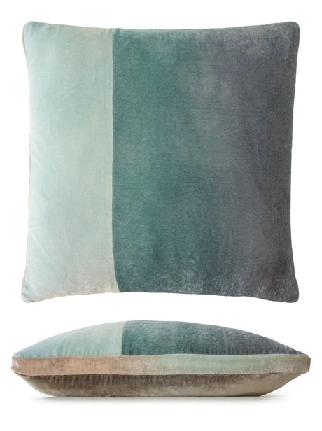 Nickel Velvet Color Block Pillow by Kevin O'Brien Studio | Fig Linens 