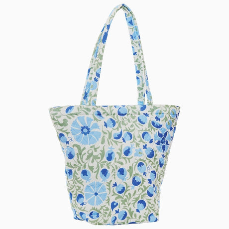 Aadav Sage Quilted Tote Bag by John Robshaw at Fig Linens and Home - 1