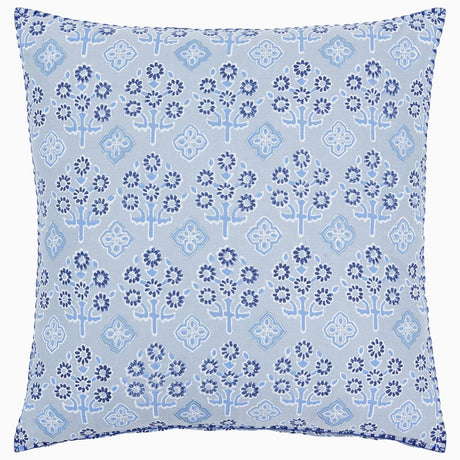 Aanan Light Indigo Pillow by John Robshaw at Fig Linens and Home - 1