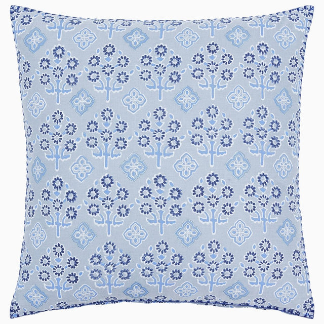 Aanan Light Indigo Pillow by John Robshaw at Fig Linens and Home - 1