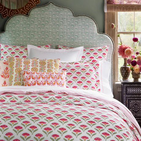 Anketi Azalea Organic Cotton Sheets John Robshaw King Sheet Set Azalea at FIG LINENS AND HOME 3