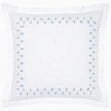 Anketi Light Indigo Border Organic Sham by John Robshaw Euro Square Sham Light Indigo at FIG LINENS AND HOME 1