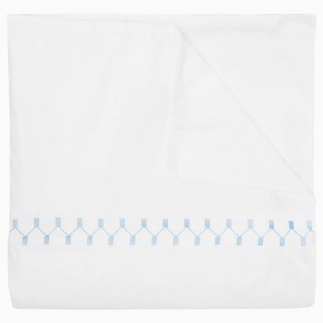 Anketi Light Indigo Border Organic Sham by John Robshaw King Sham Light Indigo at FIG LINENS AND HOME 3
