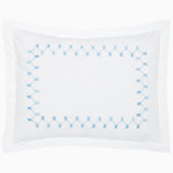 Anketi Light Indigo Border Organic Sham by John Robshaw King Sham Light Indigo at FIG LINENS AND HOME 2